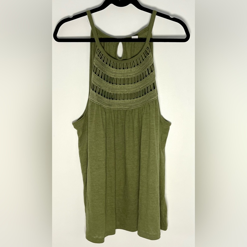 NWOT XXL Tall Old Navy Crochet Green Camisole